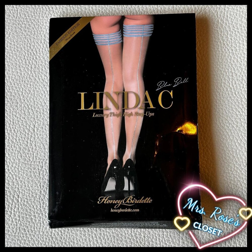 Honey Birdette Linda C Blue Bell Stockings Size Medium